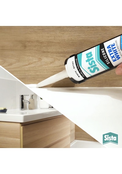 Sista Extra White Silikon Çok Amaçlı Ve Su Geçirmez Mutfak Ve Ban