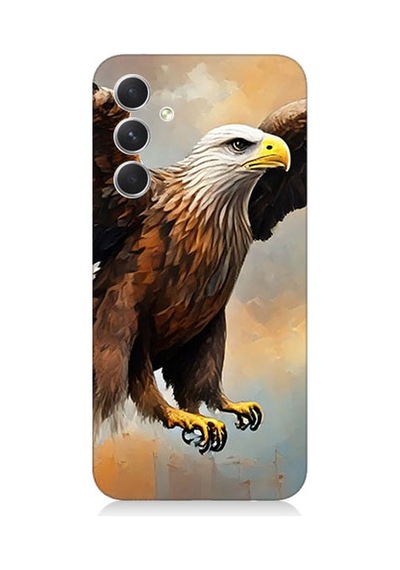Samsung Galaxy A54 Uyumlu Kartal Uçuşu Desenli Silikon Kılıf