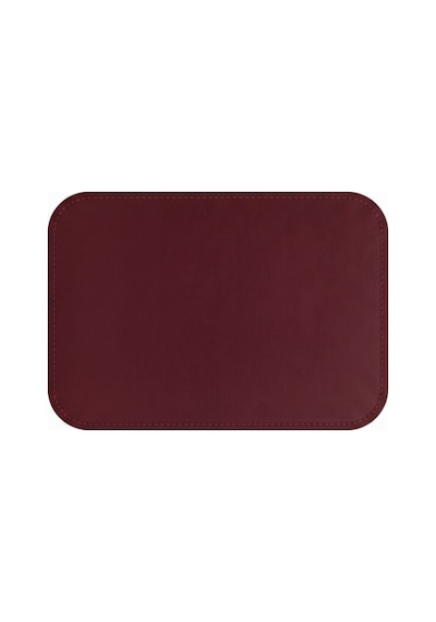 2 Adet Deri Mürdüm Çift Taraflı Kenar Dikişli Amerikan Servis 33x44 Cm-kolay Silinebilir Supla Bordo
