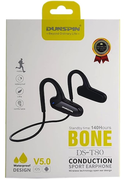 Dunspin Ds-t80 Bluetooth 5.0 Bone Conduction Kemik İletimli Spor Kulaklık Suya Dayanıklı 150mah 8 Saat Konuşma