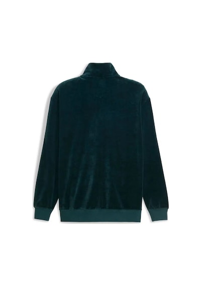 Puma Essentials Elevated Velour Track Erkek Siyah Ceket Yeşil