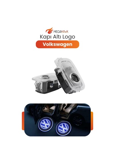 Araç Kapı Altı Logo Volkswagen Işığı 2 Li Set Led Kapı Karşılama Lambası Sensörlü Oto Aksesuar