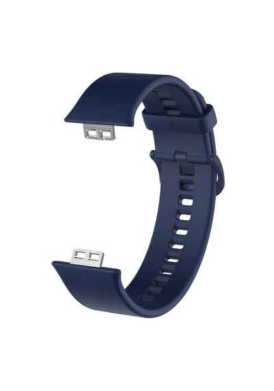 Ekılıf - Huawei Watch Fit Uyumlu - Kordon Silikon Kordon Krd-43 - Lacivert