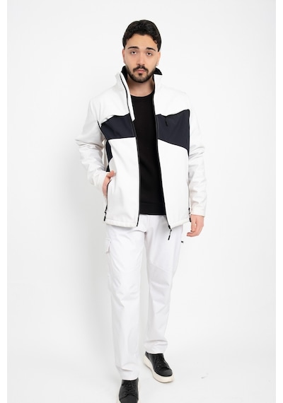 Dasüniforma Softshell Polarlı Geçirmez İkili Takım Pantolon Ve Mont Su Ve Rüzgar Geçirmez Kışlık Unisex Takım Beyaz