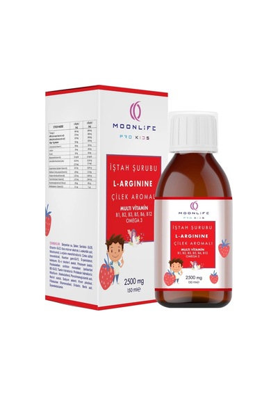 L-arginine Multi Vitamin İştah Şurubu Çilek Aromalı Lipozomal 150 Ml