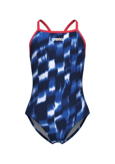 Arena G Wave Swimsuit Lightdrop Back Mavi Kız Çocuk Mayosu 011740200 Çok Renkli