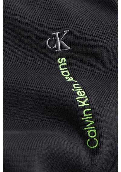 Calvin Klein Bisiklet Yaka Erkek Kazak Siyah