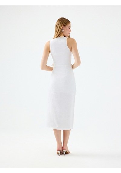 Kadın Regular Fit Elbise Lf2039201 Whıte Beyaz