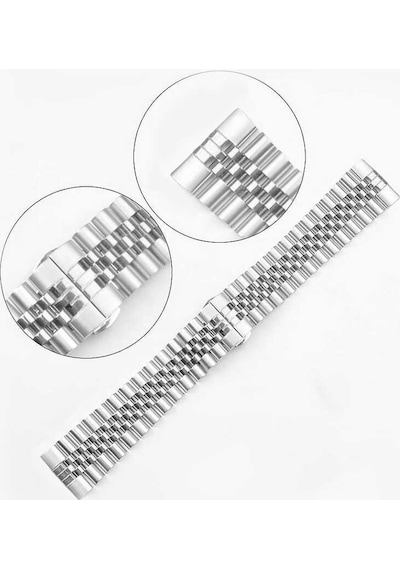 Huawei Honor Magic 2 46mm Uyumlu Krd-36 22mm Metal Nvth Kordon-gümüş