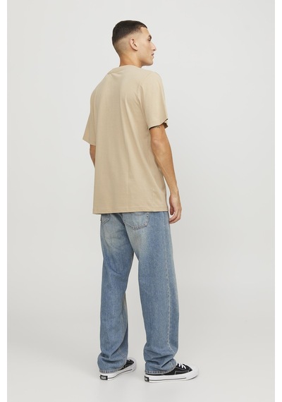 Jack & Jones Erkek T Shirt 12217167 Ekru