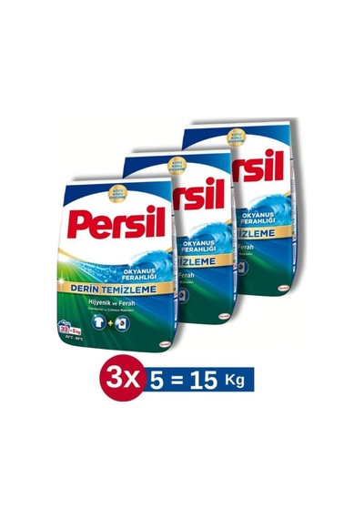 Okyanus Ferahlığı Toz Çamaşır Deterjanı 33 Yıkama 5 Kg 3'lü Set