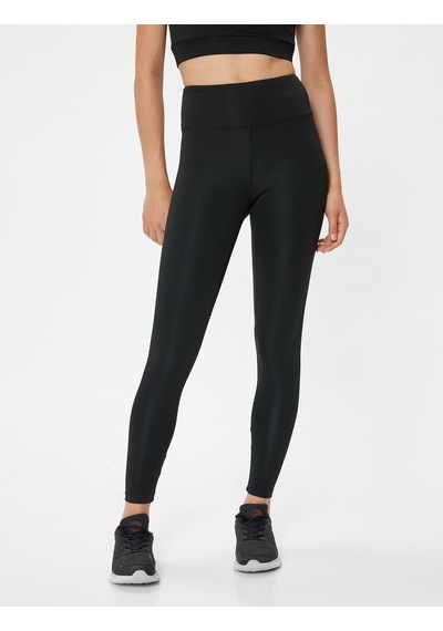 Koton Spor Tayt Yüksek Bel Slim Fit Siyah 5wak40098nk