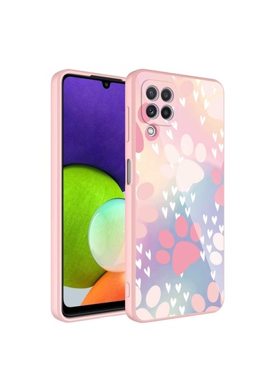 Samsung Uyumlu Galaxy M32 Kılıf Desenli Renkli Epoksi Ser Kapak