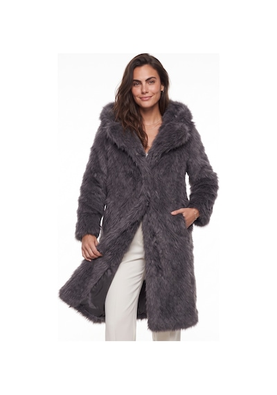 Onloox Kadın Antrasit Antrasit Polyester Dokulu Uzun Kesim Kürklü Ve Astarlı Detaylı Kapüşonlu Mont Kaban Onloox Kadın Antrasit Antrasit Polyester Dokulu Uzun Kesim Kürklü Ve Astarlı Detaylı Kapüşonlu Mont Kaban