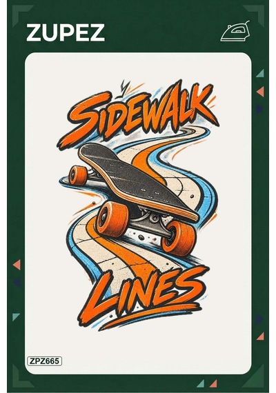 Zpz665 Sidewalk Lines Ütüyle Uygulanabilir Transfer Baskı - 911529782