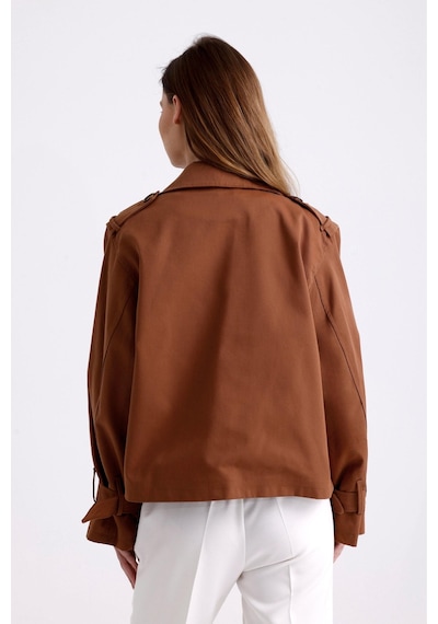 Pastelastore %100 Pamuk Gabardin Astarlı Oversize Geniş Kalıp Kadın Crop Kısa Trençkot 1122 Taba Pastelastore %100 Pamuk Gabardin Astarlı Oversize Geniş Kalıp Kadın Crop Kısa Trençkot 1122 Taba