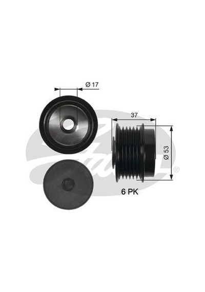 GATES OAP7015 Alternatör Kasnağı (Toyota: Avensis 1.6 1.8 2.0 08- Corolla Uyumlu 1.6 1.8 2.0 07- Rav4 2.0 08- Yaris 1.0 05-11)