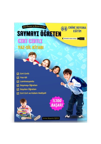 Saymayı Öğreten Cırt Cırtlı Yaz - Sil Kitabı