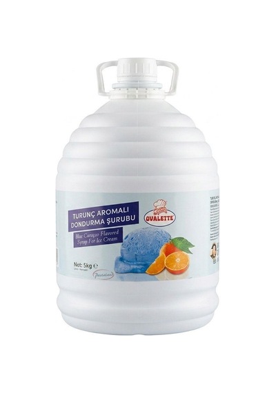 Ovalette Turunç Aromalı Dondurma Şurubu Blue Curaçao - 5 Kg