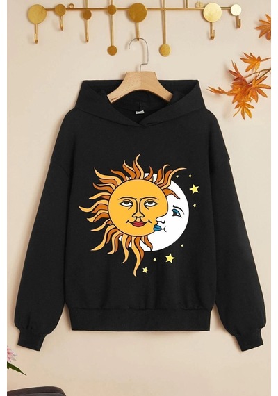 Uyguntarz Çocuk Larks' Tongues In Aspic Baskılı Sweatshirt Siyah