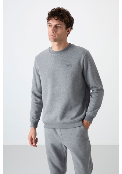Tommy Life Andy Gri Melanj Şardonlu Erkek Eşofman Takım - 85190 GRİ MELANJ
