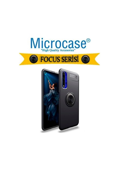 Microcase Huawei Nova 5T-Honor 20 Focus Serisi Yüzük Standl Kilif 446596512