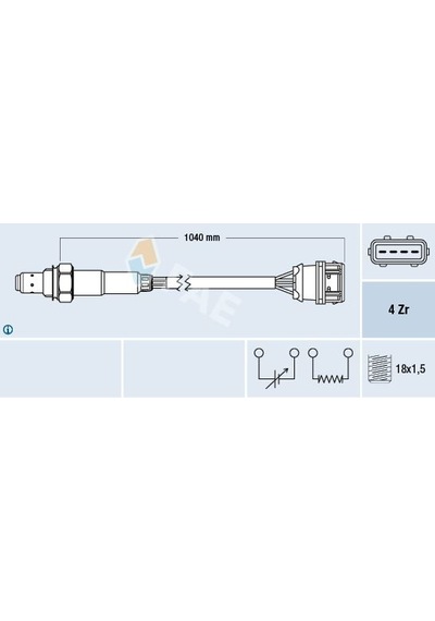Fae 77373 Lambda Oksijen Sensörü Volvo S40 1.6 1.8 2.0 V40 1.6 1.8 2.0 95/99 30814907 - Fae 77373 Lambda Oksijen Sensörü Volvo S40 1.6 1.8 2.0 V40 1.6 1.8 2.0 95/99 30814907 -