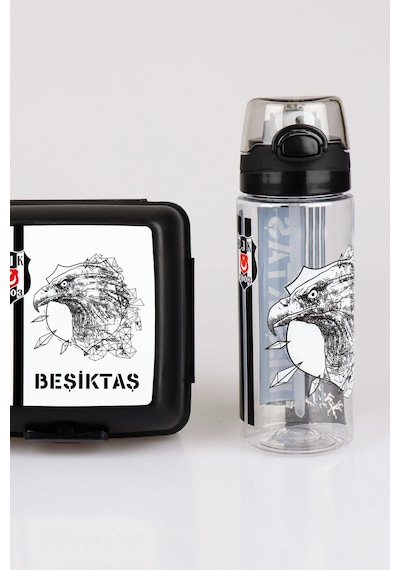 "dekomus Cep Defteri Hediyeli" Yeni Sezon Lisanslı Beşiktaş Beslenme Kabı Ve 500 Ml Trıtan Matara Yemek Seti Altın