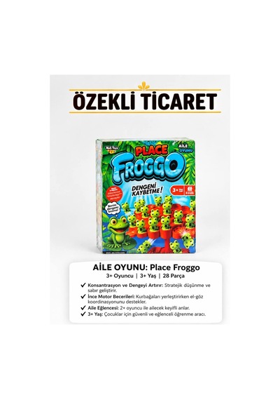 Aile Oyunu: Place Froggo Dengeni Kaybetme Oyun Seti 28 Parça