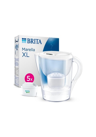 BRITA Marella XL 5x Maxtra Pro All-In-1 Filtreli Su Arıtma Sürahisi - Beyaz 3,5 lt