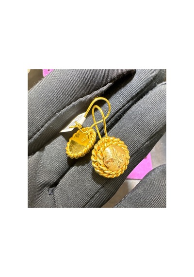 22 Ayar Altın Küpe Dorika Örgü Kıvrım Sallantılı Özel Tasarım 3.88gr Kadın Hediye - K01007