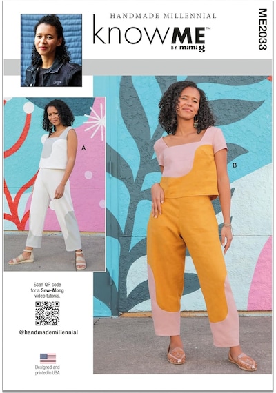 Mccall's Know Me Bayan Kazak Kırpma Üstler Ve Pull-on Pantolon Dikiş Desen Seti, Tasarım Kodu Me2033, Bedenler 18-20-22-24-26