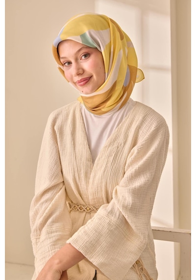 Silk Home Aura Eşarp 140001-08 Butter Yellow, Kahverengi, Bebe Mavi, Mint
