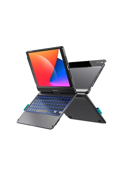 Apple Uyumlu iPad  Air 4 Air 5 10.9" Kılıf Kablosuz Dönebilen Klavye