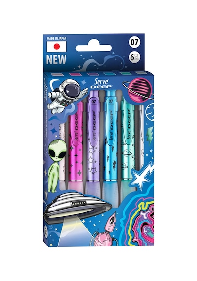 Deep Uçlu Kalem Uzay Serisi 07mm - 6'lı Set Fıstık Yeşili