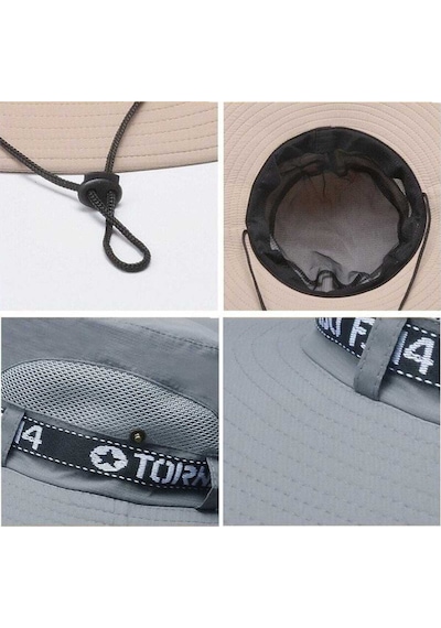 Tezzgelsin Unisex Yazlık Geniş Kenarlı Fileli Katlanabilir Safari Outdoor Plaj Şapkası Siyah
