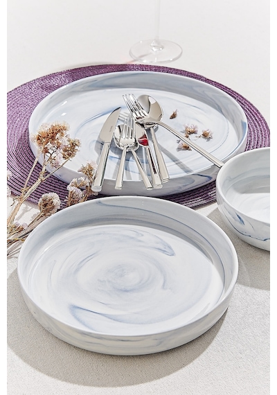 Pasabahce Marble Porselen Pasta Tabağı Mavi - 1 Adet
