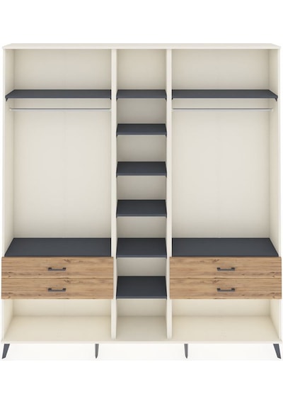 Arges Dolap 10 Raflı 4 Çekmeceli 2 Askılı 220x30x243 Aytaşı-antrasit/çam Antrasıt/atlas Çam Arges Dolap 10 Raflı 4 Çekmeceli 2 Askılı 220x30x243 Aytaşı-antrasit/çam Antrasıt/atlas Çam