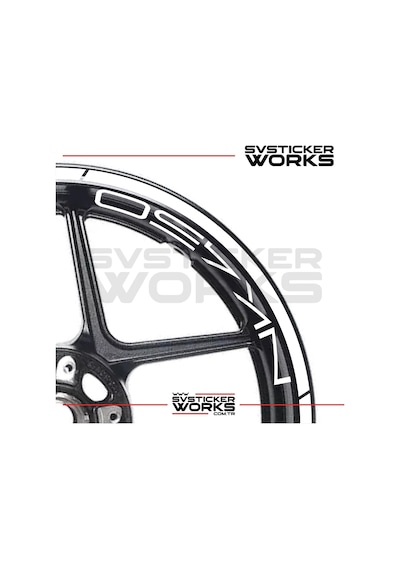 Cfmoto 450nk Jant Sticker Jant İç Yazı Ve Dış Şerit 24'lü Set Sticker Etiket Diğer
