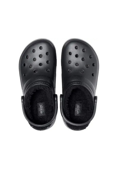 Crocs Classic Lined Clog Unisex Terlik 203591-060 Black/black