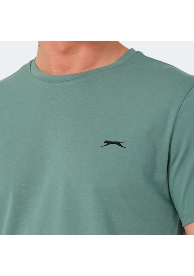 Slazenger VEDA Erkek Baskılı Su Yeşili Tişört