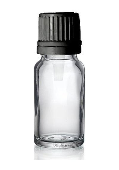 Şeffaf Cam Şişe İçten Damlalıklı Kapak 10 Ml 25 Mm 20 Adet