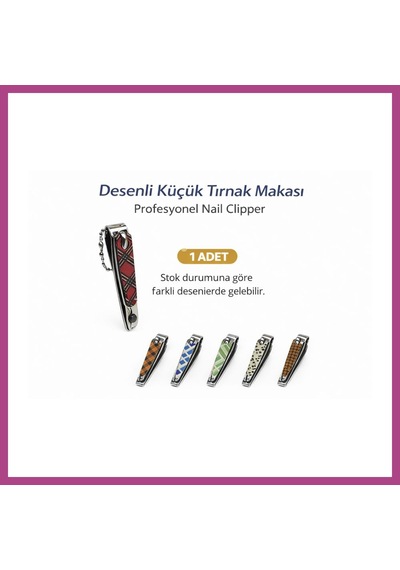 Gees Global Profesyonel Küçük Tırnak Makası Desenli Nail Clipper 1 Adet Gbzs