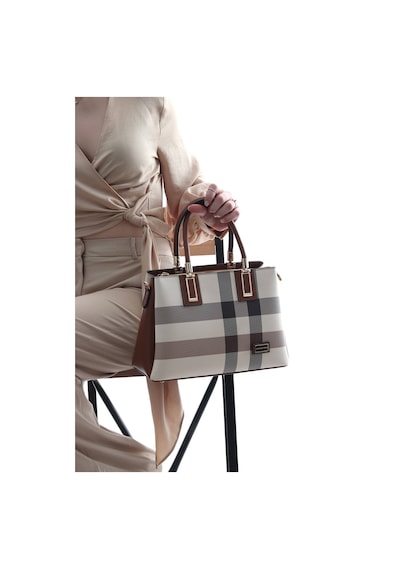 Omuz Çantası Kadın Silver & Polo 1000-36496 Silver Polo Bayan Çantası M48 Krem-mat Taba Çok Renkli