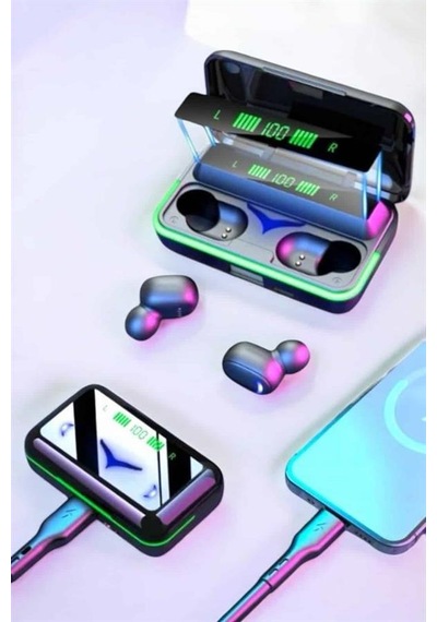 Powerbank Özellikli Kablosuz Bluetooth Kulaklık Rgb Işıklı