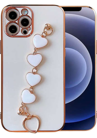 Ally Apple Uyumlu iPhone 12 Pro 6.1Inç Kilif Kalp Bileklik Tutuculu Lüx Silik 340967979