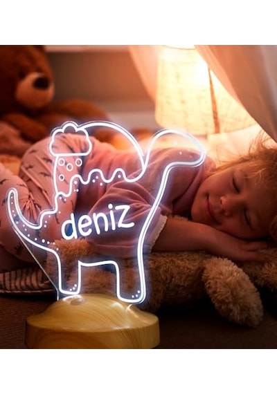 Bebek Hediyesi Çocuklara Hediye Led Lamba Doğum Günü Hediyesi Sevimli Dino Dinazor Temalı Parti Çocuk Odası Gece Genel