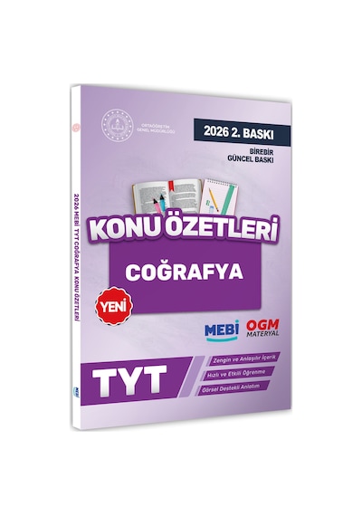 2026 YKS-TYT Mebi-ogm Coğrafya Pratik Konu Özet Kitabı Renkli A4 Boyut Görsel Destekli Baskı Ücreti