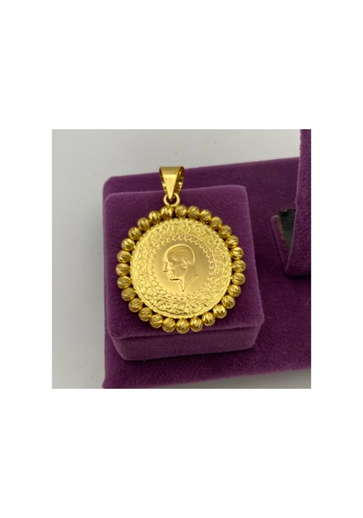 22 Ayar Altın Kolye Ucu Yarım Altın 6.65gr - Z00144