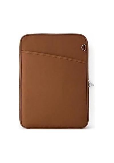 13" - 14'' - 15'' İnç Uyumlu Kahverengi Notebook Laptop Çantası Omuz Askılı Su Geçirmez Kumaş